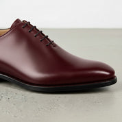 Men's Burgundy Leather Oxfords