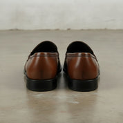 Men's Brown Fringe Leather Bit Loafers