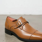 Men's Tan Leather Monks