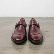 Men's Burgundy Leather Monks Shoes