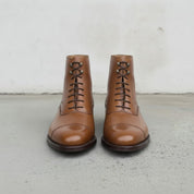 Men's Tan Cap-Toe Leather Oxford Boots