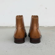 Men's Tan Cap-Toe Leather Oxford Boots