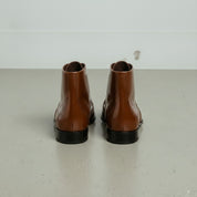Men's Brown Wingtip patent Leather Ankle Boots — Bancroft