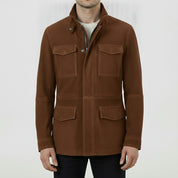 Men's Brown Suede Field Jacket