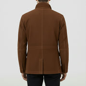 Men's Brown Suede Field Jacket