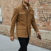 Men's Tan Suede Field Jacket