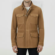 Men's Tan Suede Field Jacket