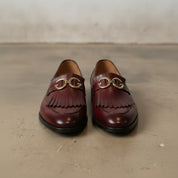 Men's Burgundy Leather Bit Loafers