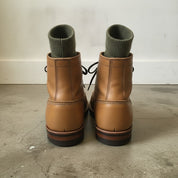 Men's Tan Cap-Toe Leather Lace-Up Boots