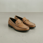 Men's Tan Apron-Toe Leather Bit Loafers — Elwood