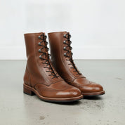 Men's Brown Wingtip Leather Ankle Boots