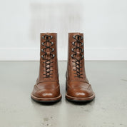 Men's Brown Wingtip Leather Ankle Boots