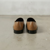 Men's Tan Apron-Toe Leather Bit Loafers