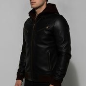 Men's Black Leather Biker Jacket