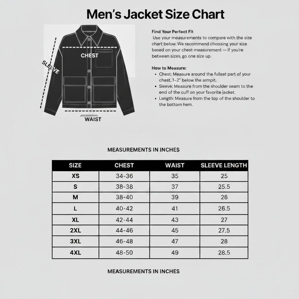 Men's Black Leather Biker Jacket