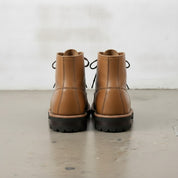 Men's Tan Apron-Toe Leather Lace-Up Boots — Sedgefield
