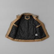 Men's Tan Studded Leather Biker Jacket