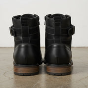 Men's Black Cap-Toe Leather Ankle Boots — Borton — Borton