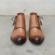 Men's Cognac and Tan Plain-Toe Leather Chukka Boots — Oldham