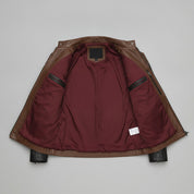 Men's Brown and Black Leather Biker Jacket — Chesterfield