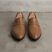 Men's Brown Leather Penny Loafers — Byfield