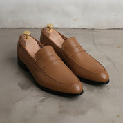 Men's Brown Leather Penny Loafers — Byfield