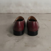 Men's Burgundy Leather Penny Loafers — Byfield