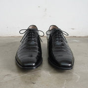 Men's Black Alligator-Embossed Leather Oxfords — Booker — Booker