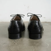 Men's Black Alligator-Embossed Leather Oxfords — Booker — Booker