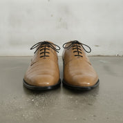 Men's Tan Alligator-Embossed Leather Oxfords — Booker