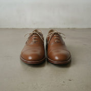 Men's Brown Cap-Toe Leather Oxfords — Bromley