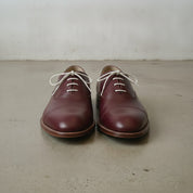 Men's Burgundy Cap-Toe Leather Oxfords — Bromley