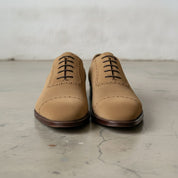 Men's Tan Cap-Toe Suede Oxfords — Boulter