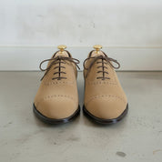 Men's Tan Cap-Toe Suede Oxfords — Humber