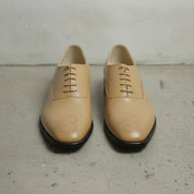 Men's Tan Cap-Toe Brogue Leather Oxfords — Sarsfield