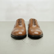 Men's Tan Cap-Toe Leather Oxfords — Hackett