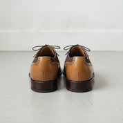 Men's Tan and Cognac Wingtip Leather Spectator Oxfords — Stephenson