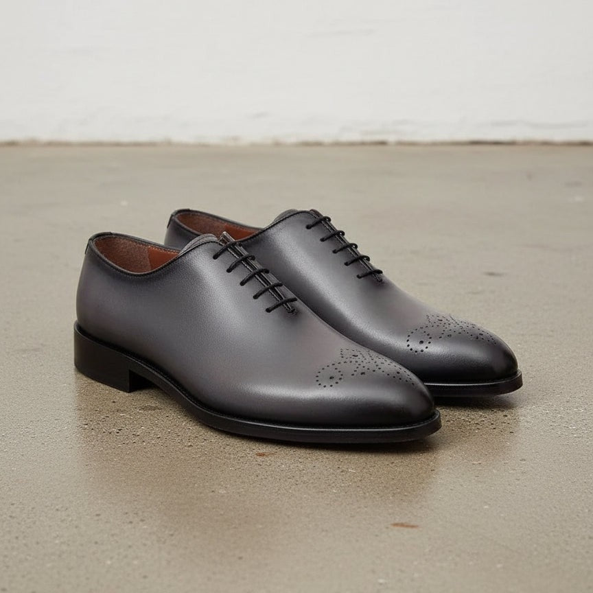 Men's Black Plain-Toe Leather Oxfords — Norton — Norton
