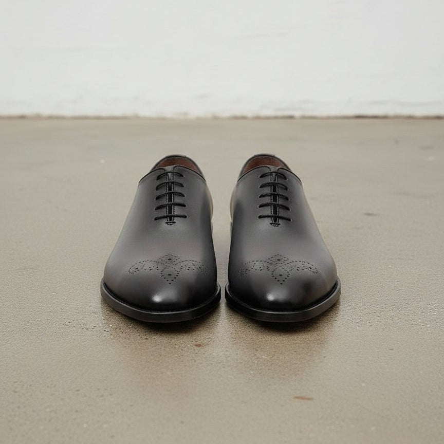 Men's Black Plain-Toe Leather Oxfords — Norton — Norton