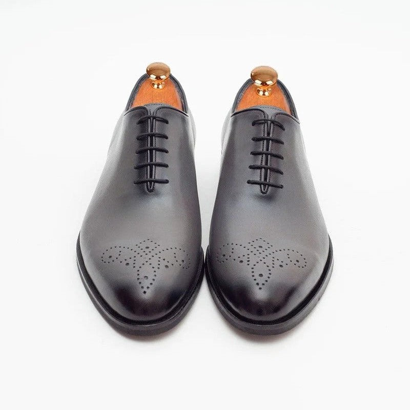 Men's Black Plain-Toe Leather Oxfords — Norton — Norton