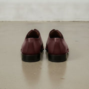 Men's Burgundy Plain-Toe Leather Oxfords — Norton