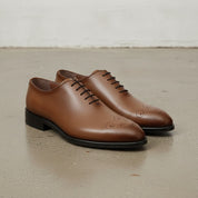 Men's Brown Plain-Toe Leather Oxfords — Norton