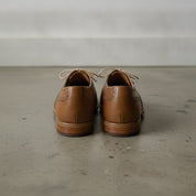 Men's Brown Wingtip Pebbled Leather Oxfords — Chigwell