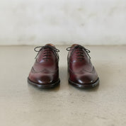 Men's Burgundy Wingtip Leather Oxfords — Blamey