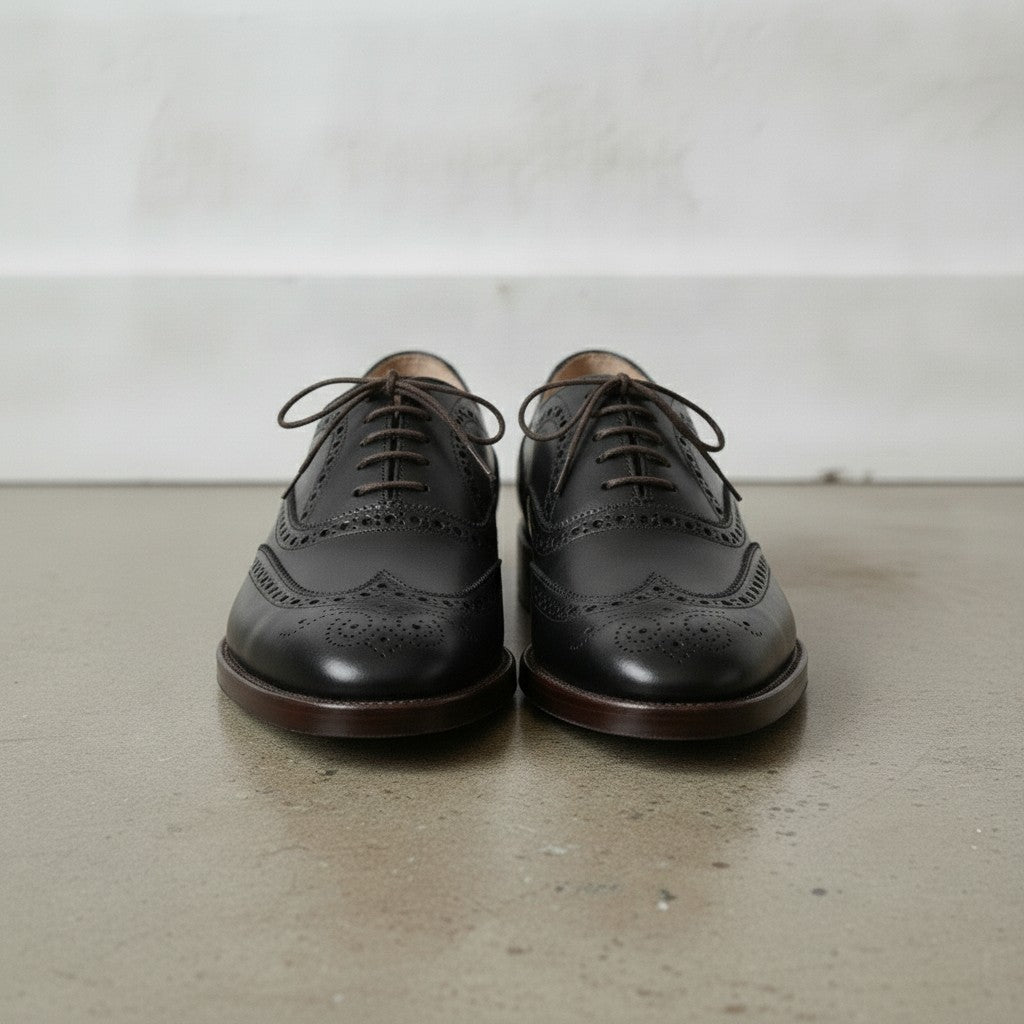 Men's Black Wingtip Leather Oxfords — Ardsley — Ardsley