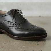 Men's Black Wingtip Leather Oxfords — Ardsley — Ardsley