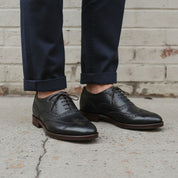 Men's Black Wingtip Leather Oxfords — Ardsley — Ardsley