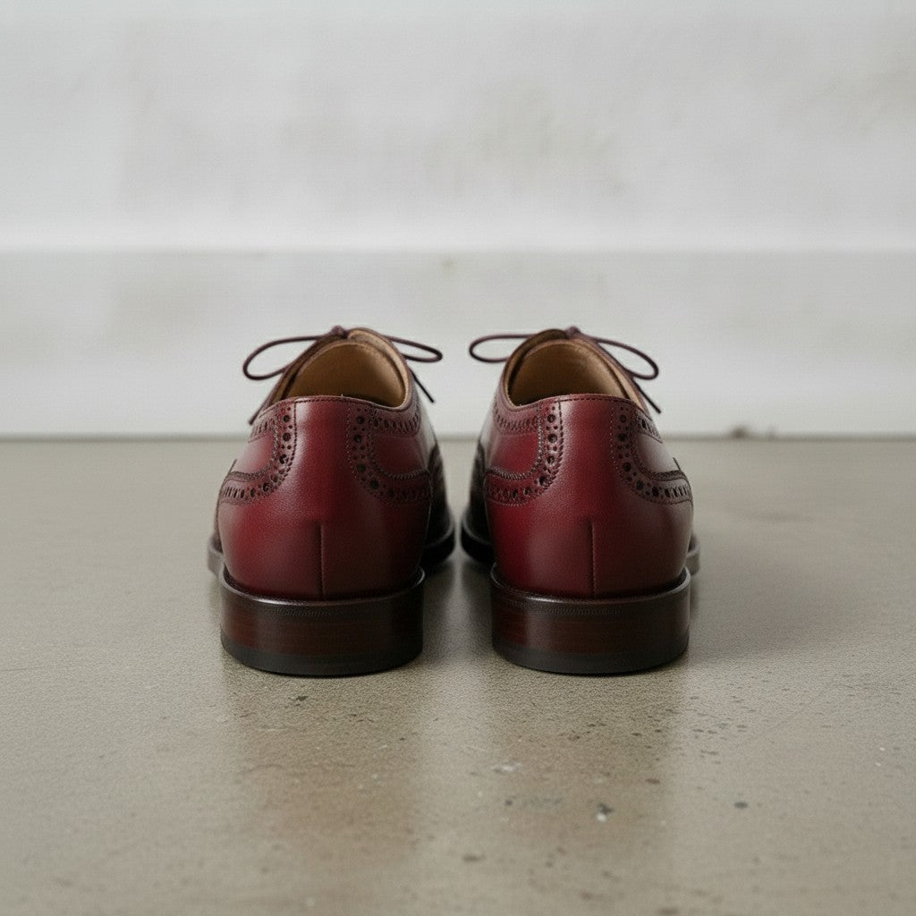 Men's Burgundy Wingtip Leather Oxfords — Ardsley — Ardsley