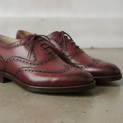 Men's Burgundy Wingtip Leather Oxfords — Ardsley — Ardsley