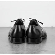 Men's Black Two-Tone Cap-Toe Leather Oxfords — Hastings — Hastings